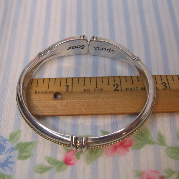 Brighton Spirit Soar Western Style Silver Hinged Bangle Bracelet - Picture 7 of 8